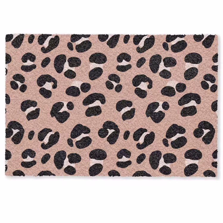 Luipaard - Vlekken - Beige - Roze Deurmat klein 898 -zkaufland3d