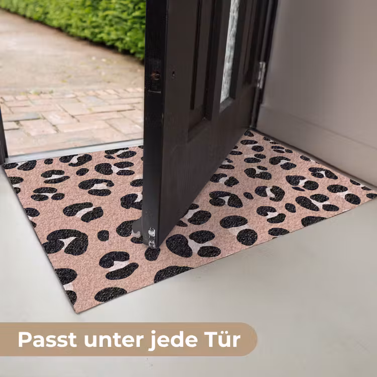 Luipaard - Vlekken - Beige - Roze Deurmat klein 898 -USP_DE