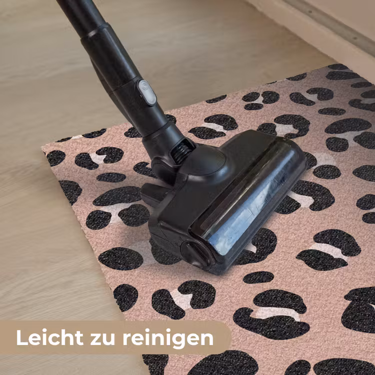 Luipaard - Vlekken - Beige - Roze Deurmat klein 898 -reinigen_DE