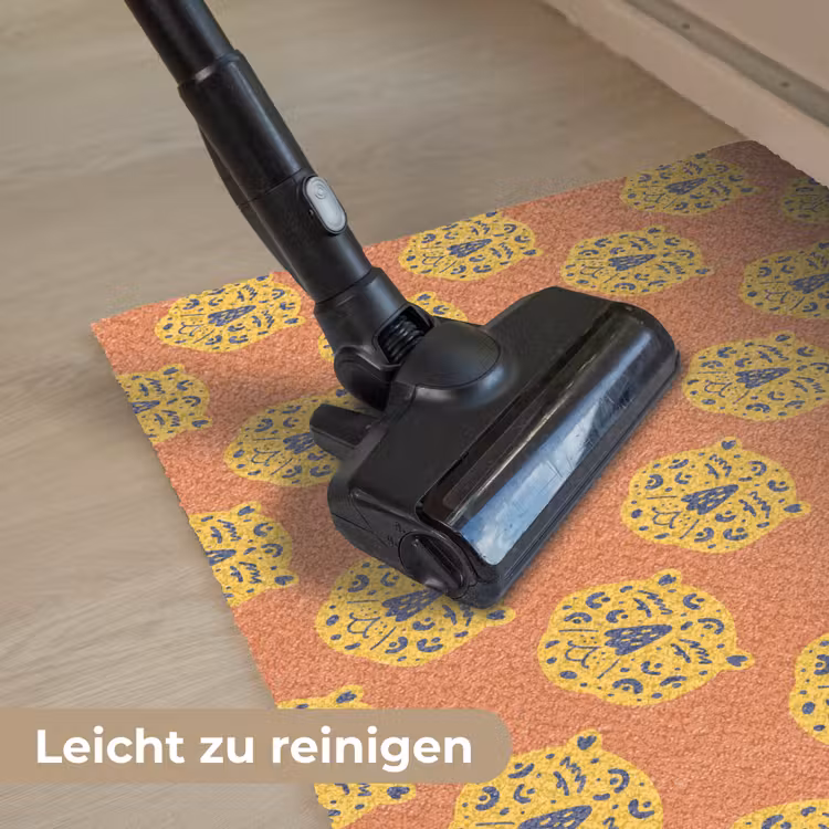 Luipaard - Gezichten - Stippen - Oranje Deurmat klein 898 -reinigen_DE