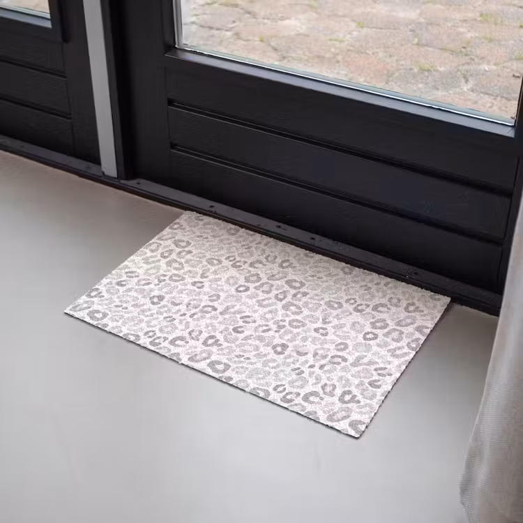 Luipaard - Motief - Grijs Deurmat klein 898 -sfeer2