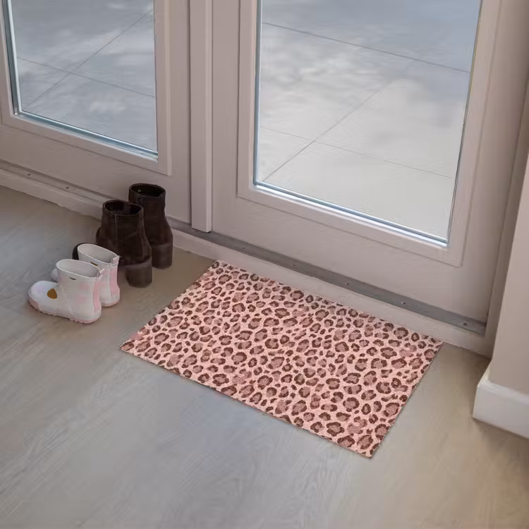 Luipaard - Patroon - Roze Deurmat klein 898 -sfeer3