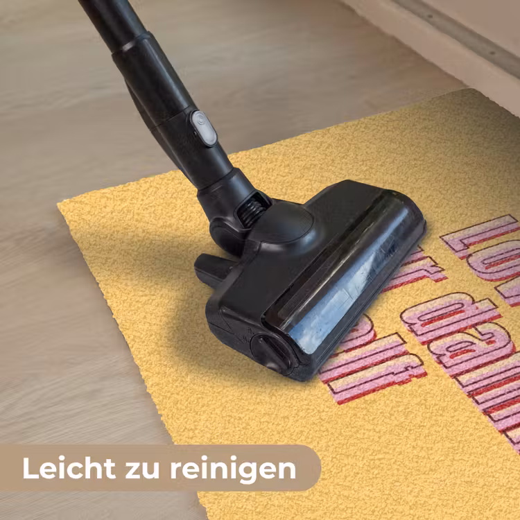 Love yourself - Roze - Geel Deurmat klein -reinigen_DE
