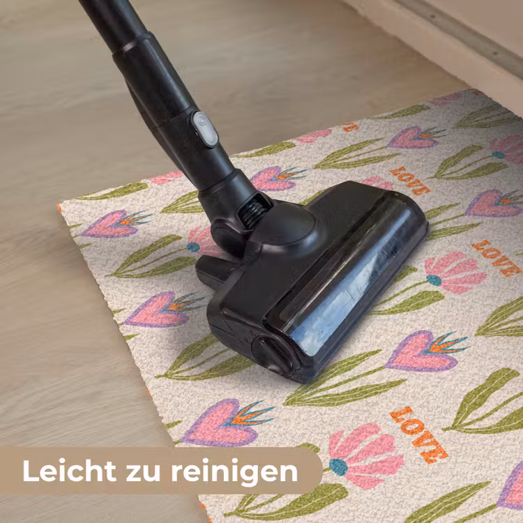 Love - Patroon - Bloemen - Hartjes Deurmat klein 898 -reinigen_DE