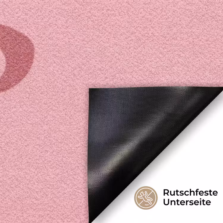 Love - Roze - Spiegeling Deurmat klein -antislip_DE