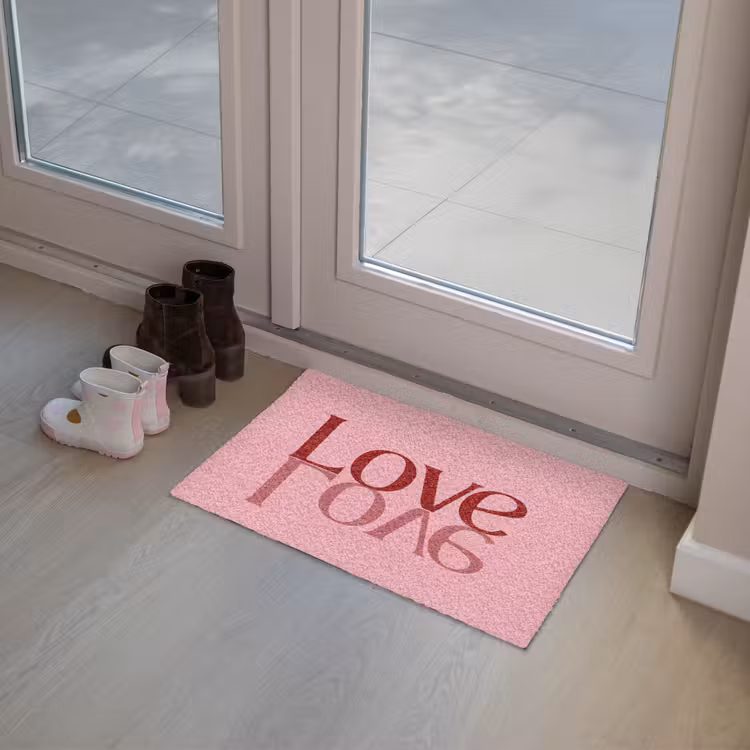 Love - Roze - Spiegeling Deurmat klein -sfeer3