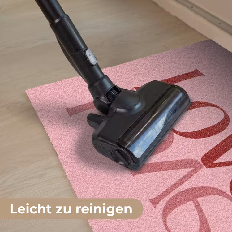 Love - Roze - Spiegeling Deurmat klein -reinigen_DE