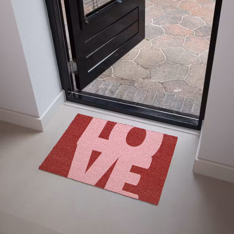 Love - Rood - Blokletters Deurmat klein -sfeer5