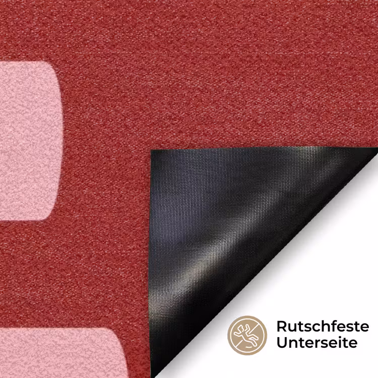 Love - Rood - Blokletters Deurmat klein -antislip_DE