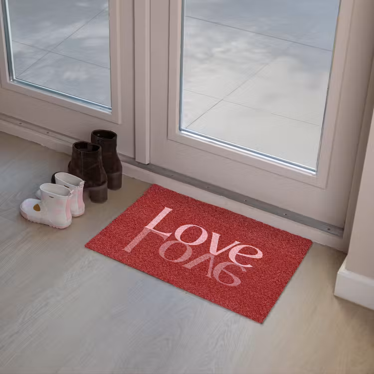 Love - Spiegeling - Rood Deurmat klein -sfeer3