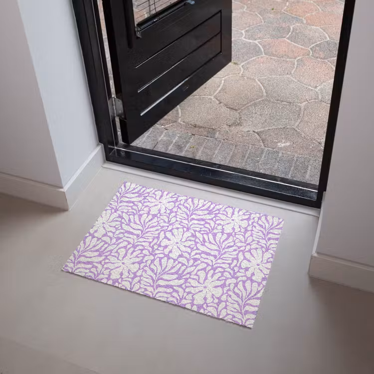 Paars - Wit - Bloemen Deurmat klein 898 -sfeer5