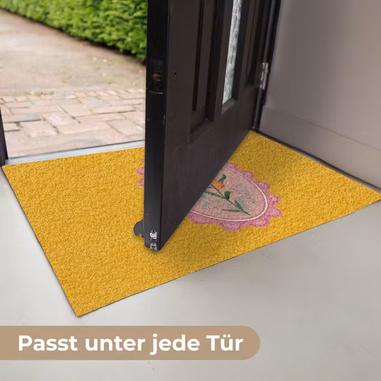 Lelie - Oranje - Lijst - Ovaal Deurmat klein -USP_DE