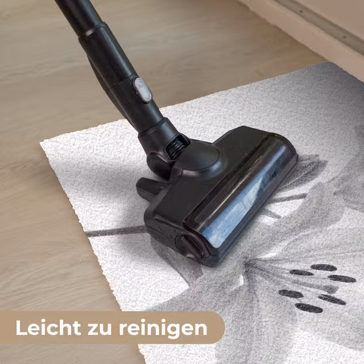 Lelies - Elegant - Zwart - Wit Deurmat klein -reinigen_DE