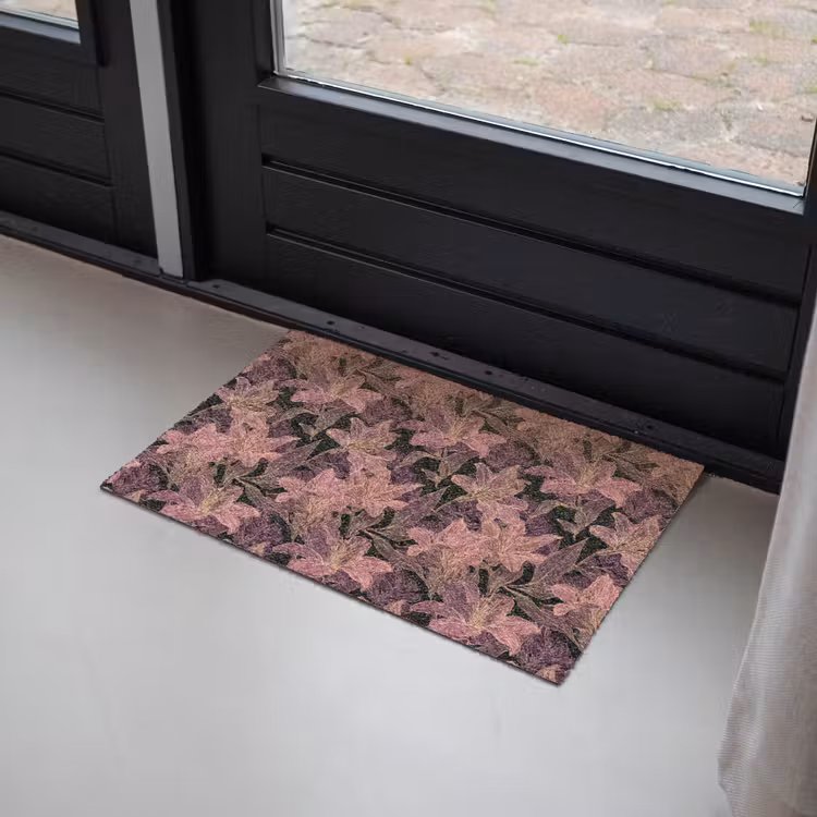 Lelies - Patroon - Paars - Goud Deurmat klein 898 -sfeer2