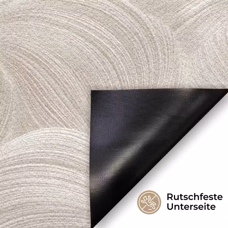 Lijnen - Waaier - Beige Deurmat klein 898 -antislip_DE