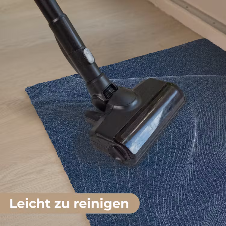 Lijnen - Abstract - Blauw - Wit Deurmat klein -reinigen_DE