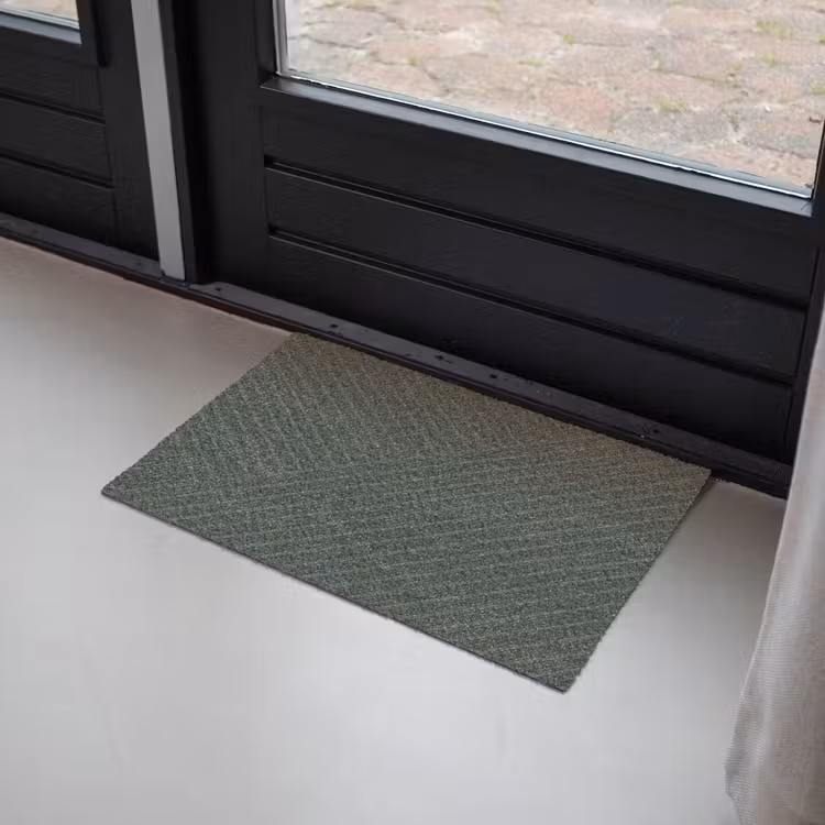 Lijnen - Abstract - Groen - Minimalistisch Deurmat klein -sfeer2