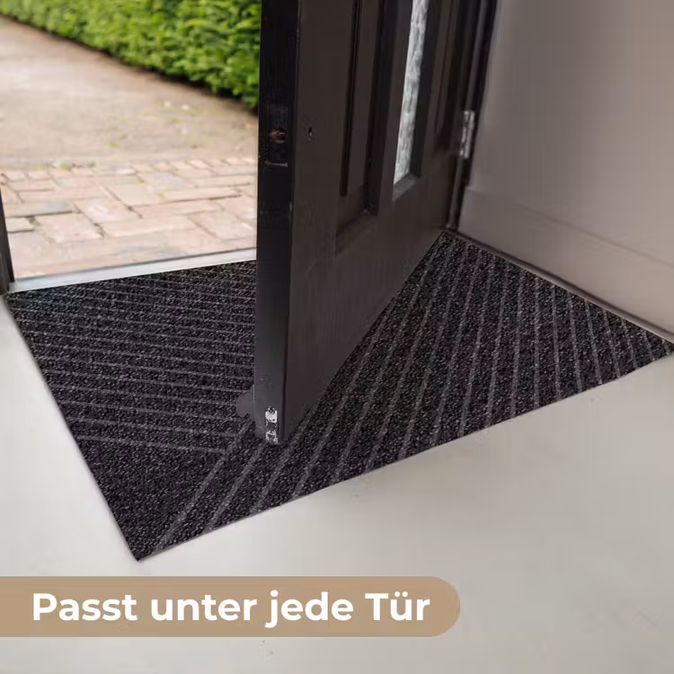 Lijnen - Abstract - Zwart - Grijs - Minimalistisch Deurmat klein -USP_DE