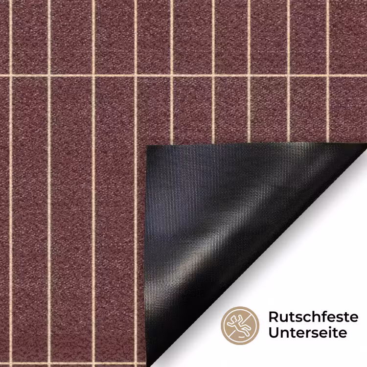 Lijnen - Patroon - Bordeaux Deurmat klein 898 -antislip_DE