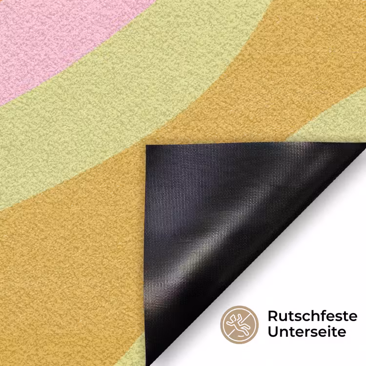 Lijnen - Pasteltinten - Golvend Deurmat klein -antislip_DE