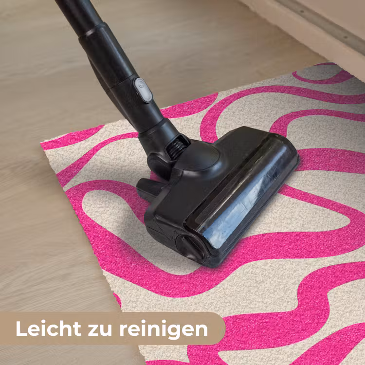 Lijnen - Roze - Beige - Abstract - Minimalistisch Deurmat klein -reinigen_DE