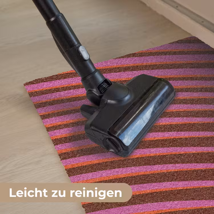 Lijnen - Rood - Beweging Deurmat klein -reinigen_DE