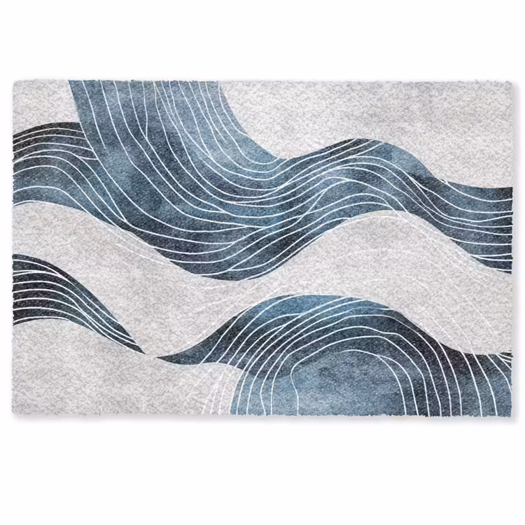 Lijnen - Golven - Abstract - Grijs Deurmat klein -zkaufland3d