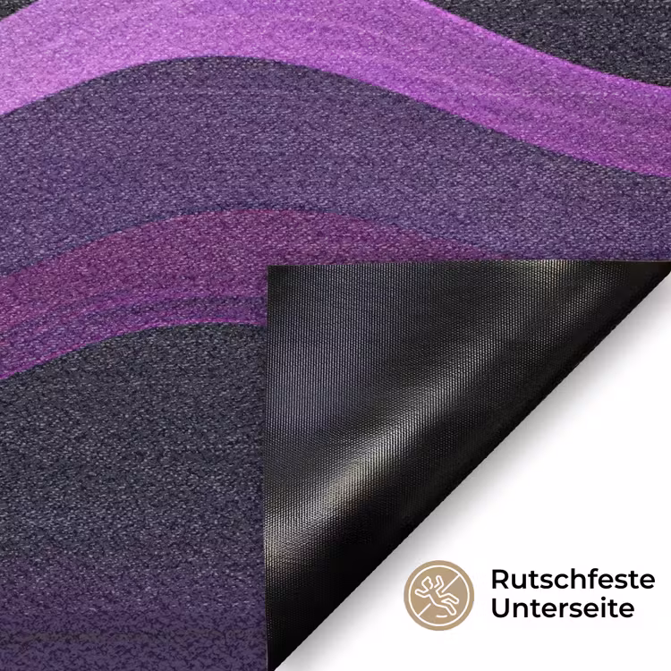 Lijnen - Golven - Paars - Abstract Deurmat klein -antislip_DE