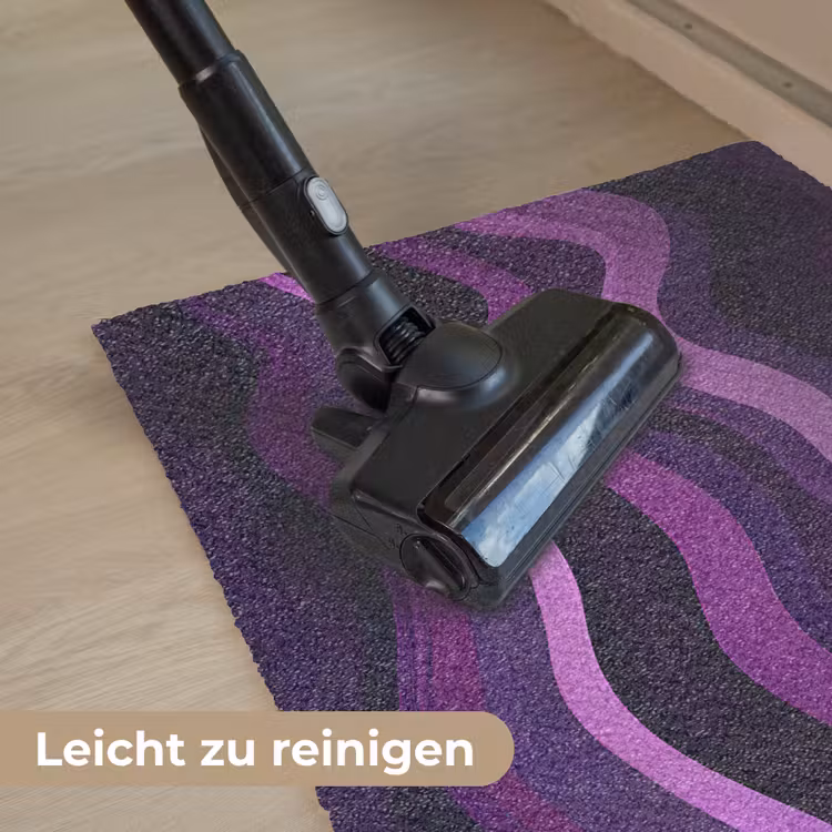 Lijnen - Golven - Paars - Abstract Deurmat klein -reinigen_DE