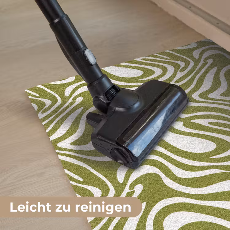 Lijnpatroon - Groen - Organisch Deurmat klein 898 -reinigen_DE