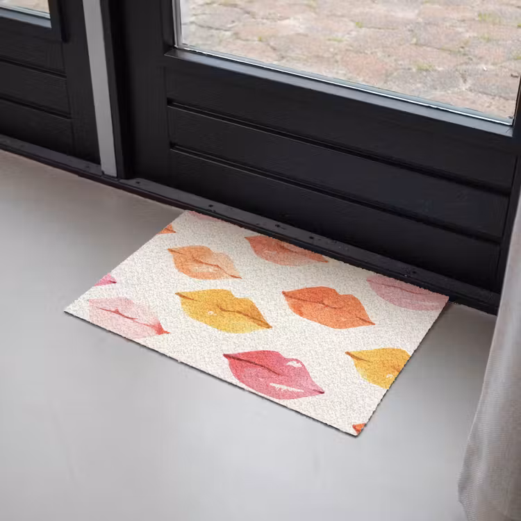 Lippen - Kleurrijk - Glanzend Deurmat klein -sfeer2
