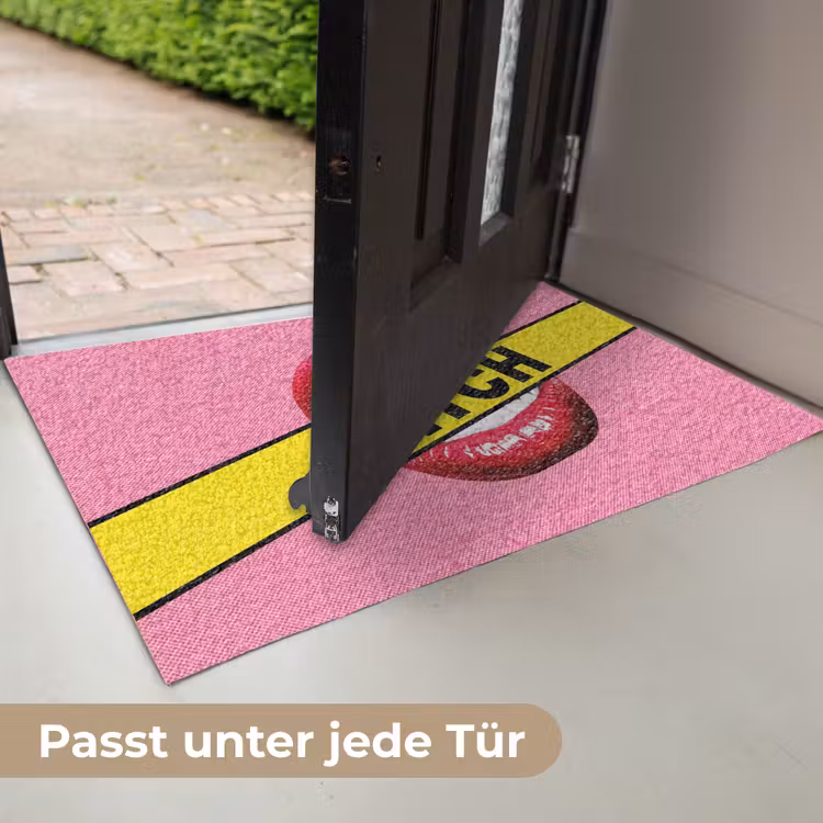 Lippen - Tekst - Kleurrijk Deurmat klein -USP_DE