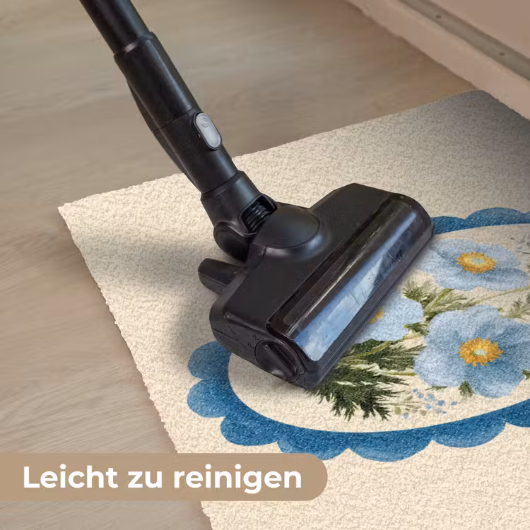 Lijst - Bloemen - Lichtblauw - Illustratie Deurmat klein -reinigen_DE