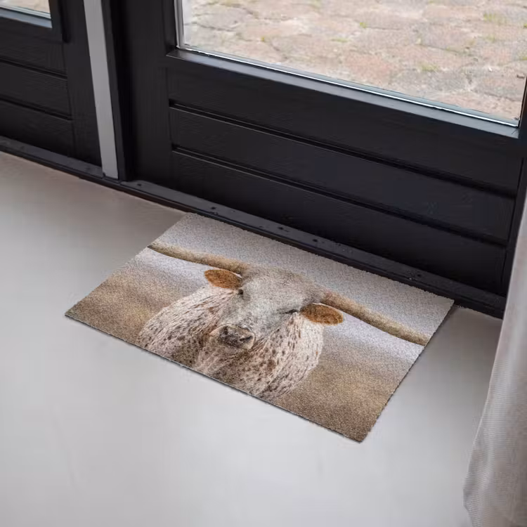 Longhorn - Grasveld - Dier Deurmat klein -sfeer2