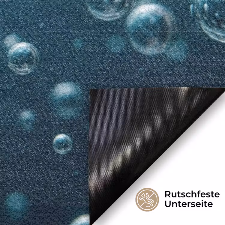 Luchtbellen - Dynamisch - Blauw Deurmat klein -antislip_DE