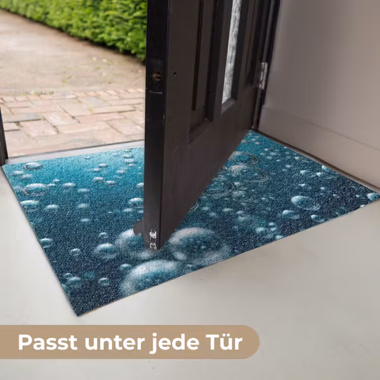 Luchtbellen - Dynamisch - Blauw Deurmat klein -USP_DE