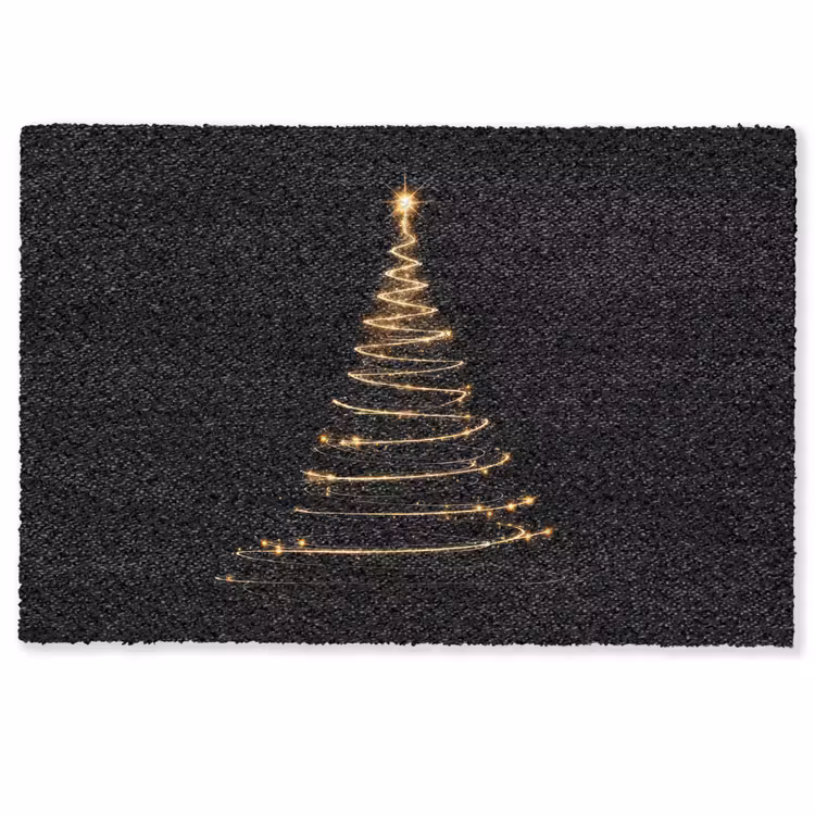 Magisch - Kerstboom - Lichtspiralen - Zwart Deurmat klein -zkaufland3d