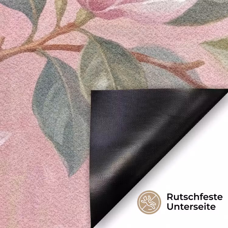 Magnolia's - Patroon - Roze Deurmat klein -antislip_DE