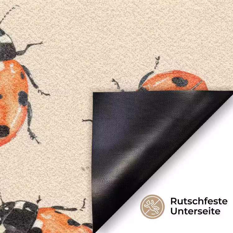 Lieveheersbeestjes - Patroon - Rood Deurmat klein 898 -antislip_DE