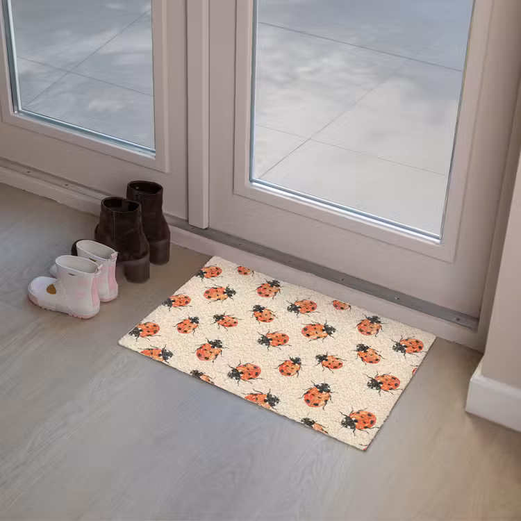 Lieveheersbeestjes - Patroon - Rood Deurmat klein 898 -sfeer3
