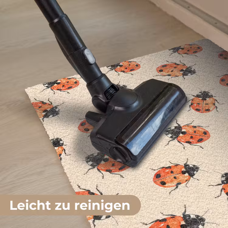 Lieveheersbeestjes - Patroon - Rood Deurmat klein 898 -reinigen_DE
