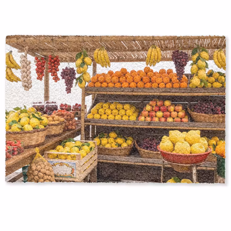 Fußmatte - Marktstand – Obst – Frisch - Marktkraam - Fruit - Vers Deurmat klein