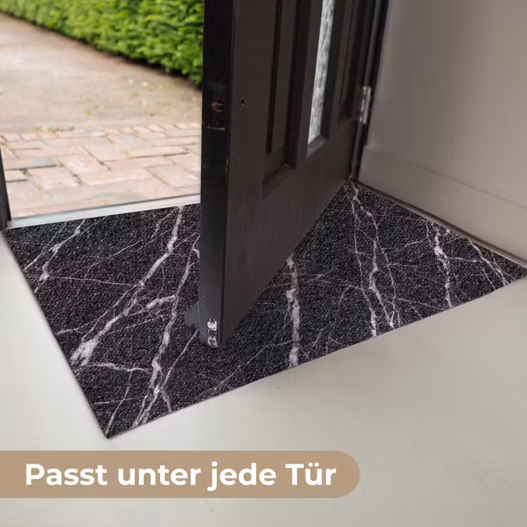 Marmer - Aders - Abstract - Zwart Deurmat klein -USP_DE