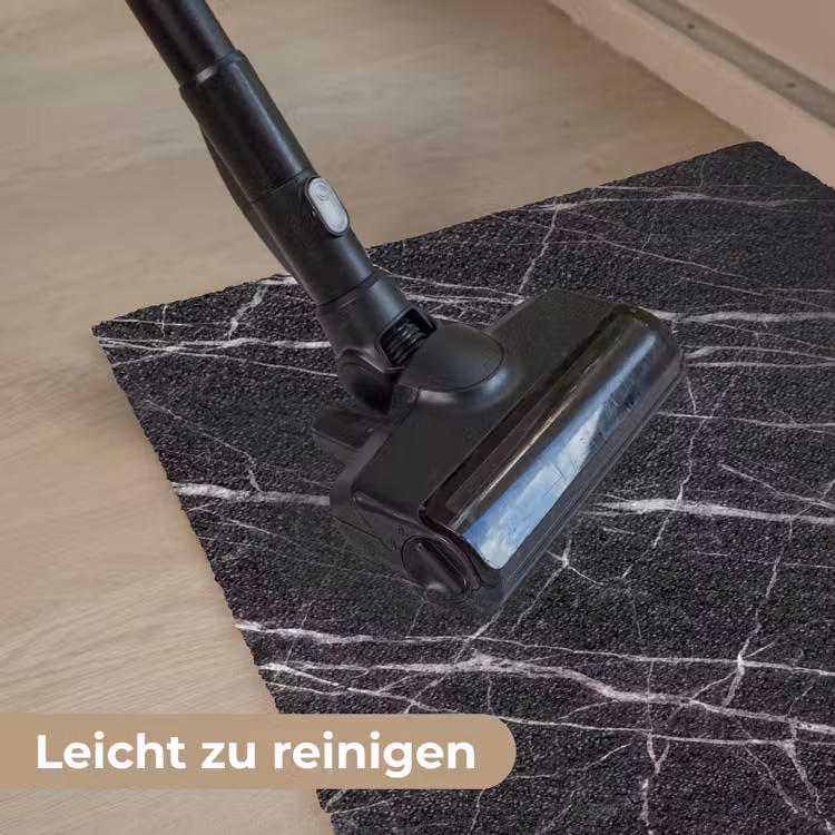 Marmer - Aders - Abstract - Zwart Deurmat klein -reinigen_DE