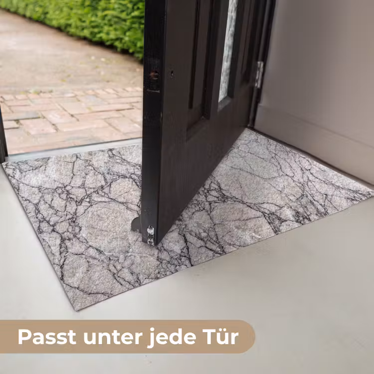 Marmer - Aderen - Patroon - Wit - Grijs Deurmat klein -USP_DE
