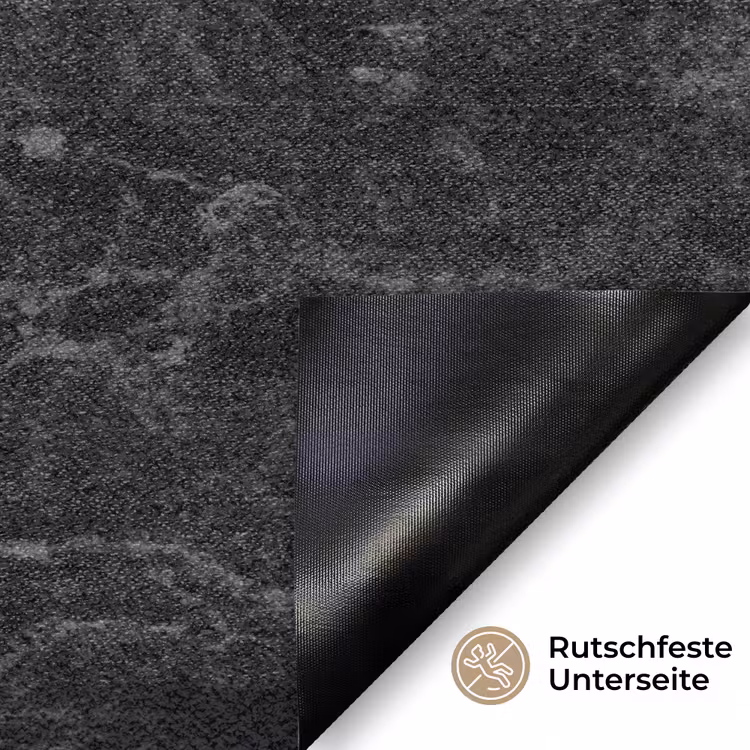 Marmer - Aders - Zwart Deurmat klein 898 -antislip_DE