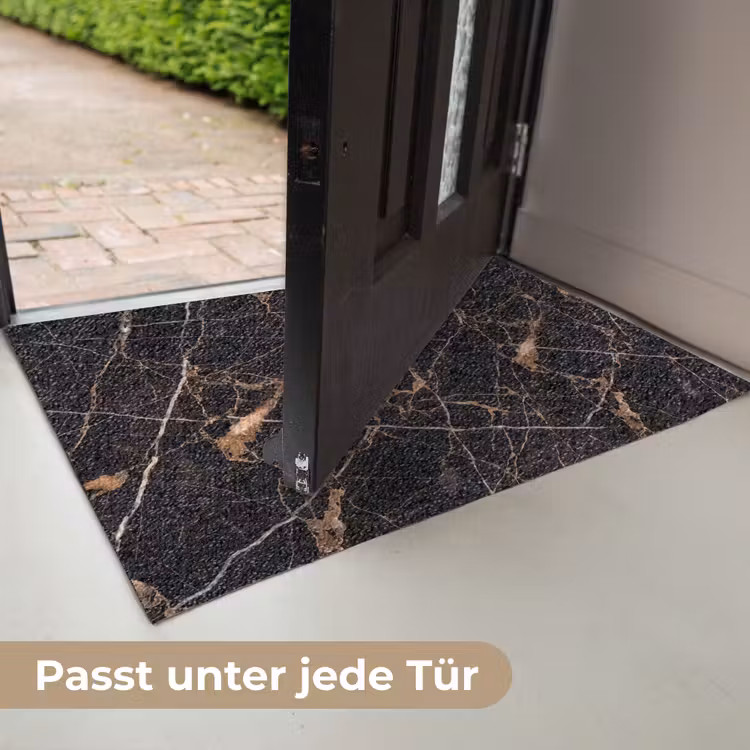 Marmer - Goud - Abstract - Zwart Deurmat klein -USP_DE