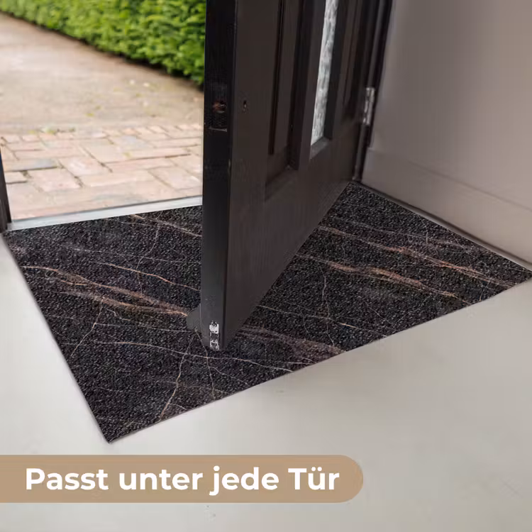 Marmer - Goud - Patroon - Luxe - Zwart Deurmat klein -USP_DE