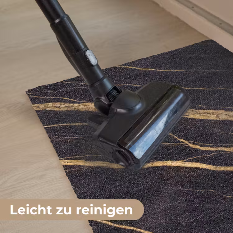 Marmer - Goud - Textuur - Abstract - Zwart Deurmat klein -reinigen_DE