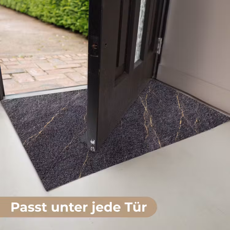 Marmer - Goudaders - Abstract - Modern - Zwart Deurmat klein -USP_DE